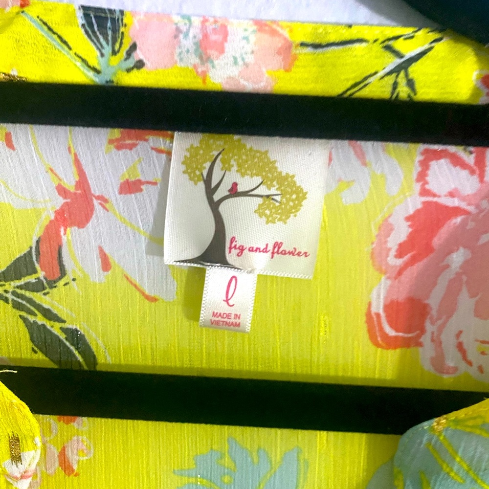 Yellow button down blouse. - Picture 2 of 2